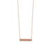 14 Karat Rose Gold Engravable Bar Necklace