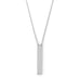 16" + 2" Sterling Silver Vertical Bar Drop Necklace