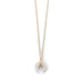 Mother of Pearl and CZ Crescent Gold Plated Necklace