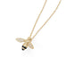 "BEE Mine!" 16"+2" 14 Karat Gold Plated Signity CZ Bee Necklace - Matador Diamond