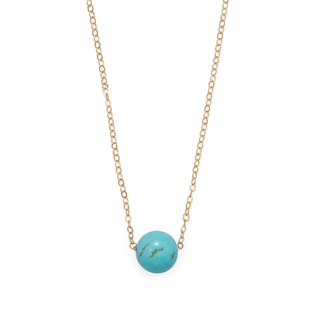 16" + 2" Gold Filled Magnesite Necklace