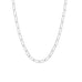 18" Rhodium Plated Paperclip Necklace