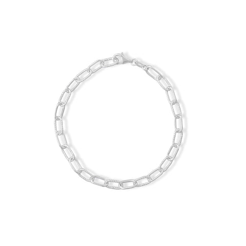 8" Smooth and Textured Link Bracelet