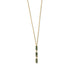 18" + 2" 14 Karat Gold Plated Moss Agate Drop Necklace