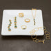 18" + 2" 14 Karat Gold Plated Moss Agate Drop Necklace