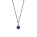 18" + 2" Oxidized Reversible Lapis and Rainbow Moonstone Necklace