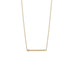 16" + 2" 14 Karat Gold Plated Nail Necklace