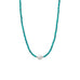 17.5" Turquoise and Cultured Freshwater Coin Pearl Necklace