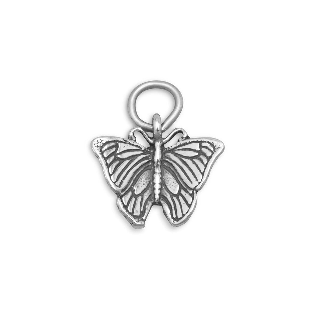 Oxidized 3D Small Butterfly Charm