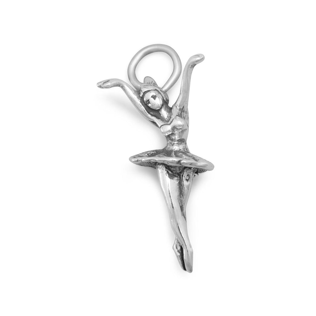 Oxidized 3D Ballerina Charm