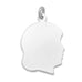 Engravable Girl Silhouette Charm