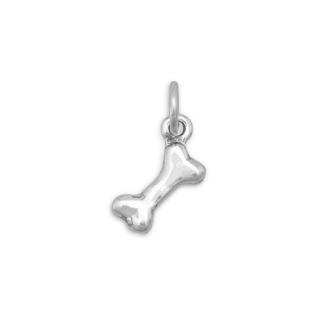 Oxidized 3D Dog Bone Charm