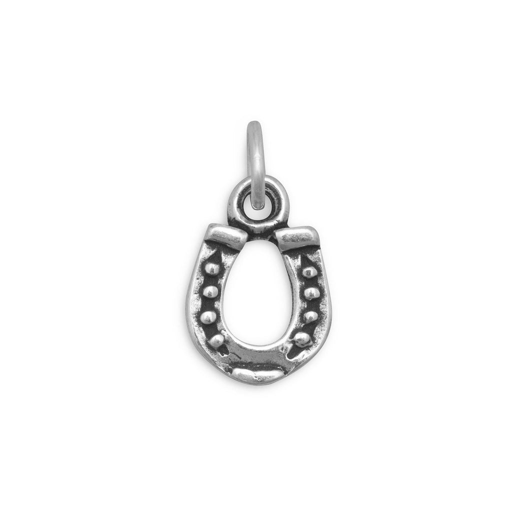 Oxidized Horseshoe Charm