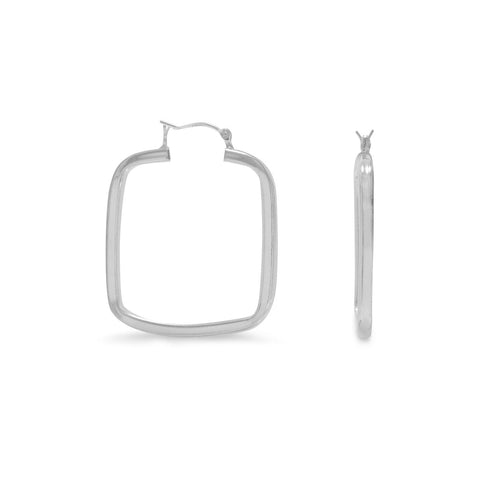 2mm x 29mm Square Hoop Earrings