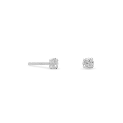 3mm CZ Stud Earrings