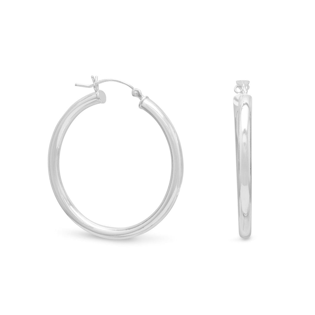 3mm x 35mm Click Hoop Earrings