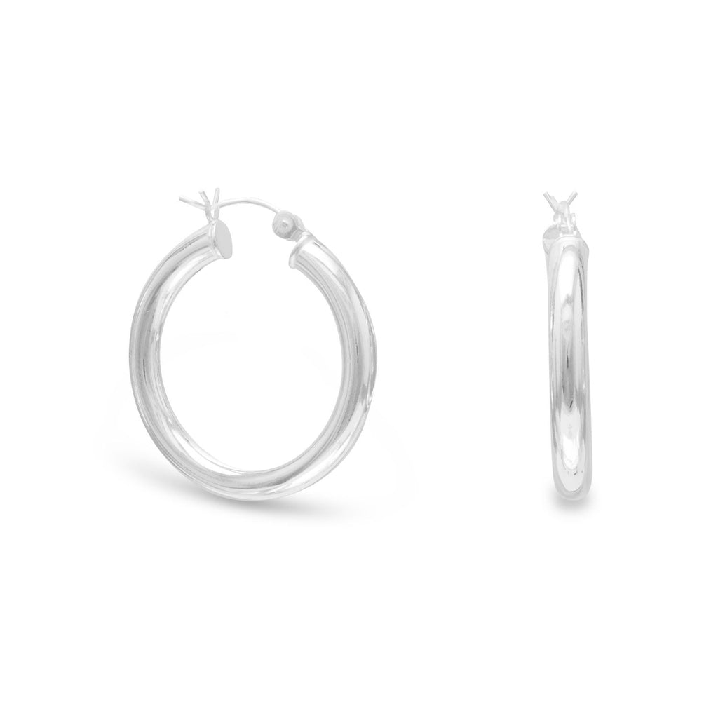 4mm x 29mm Click Hoop Earrings