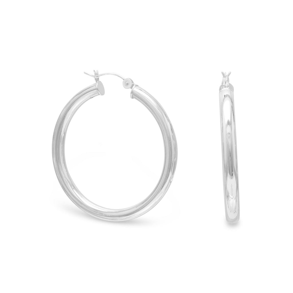 4mm x 40mm Click Hoop Earrings