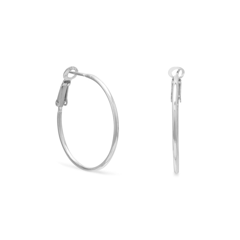 1mmx30mm Clip Post Hoop Earrings