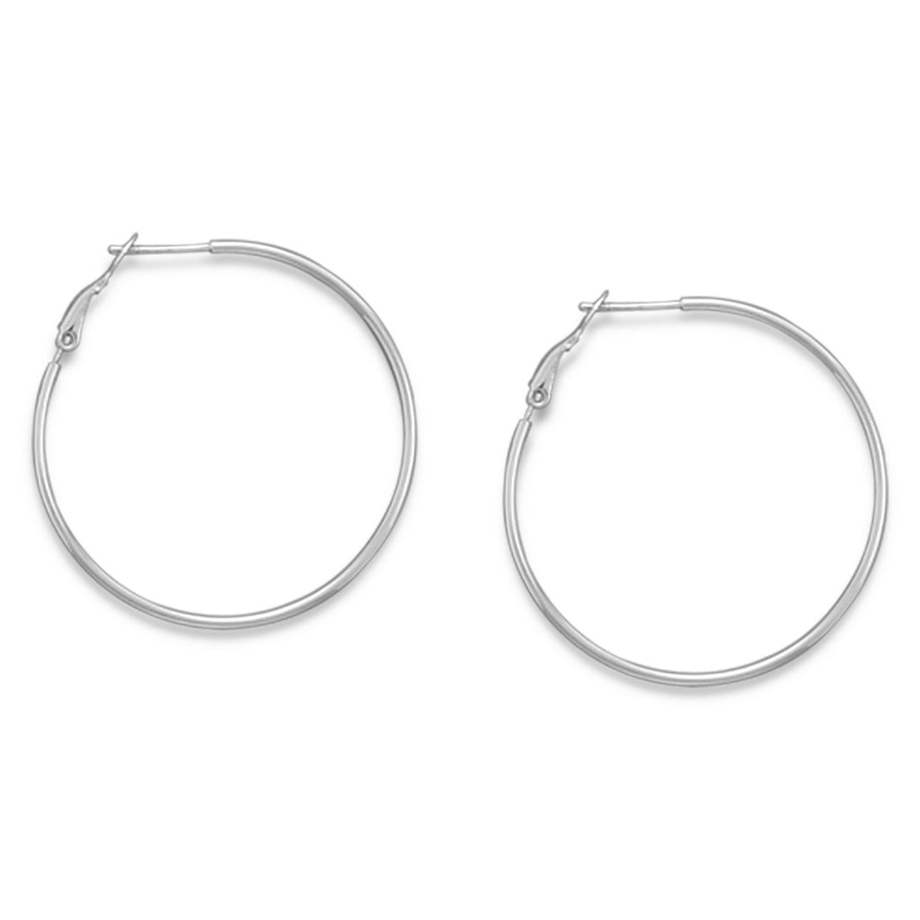 1mmx40mm Clip Post Hoop Earrings