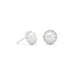 Cultured Freshwater Pearl and CZ Earrings