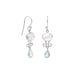 Rainbow Moonstone and Blue Topaz Drop Earrings