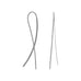 Rhodium Plated Flat Long Wire Earrings