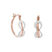 Two Tone Infinity Hoop Earrings