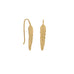 14 Karat Gold Plate Feather Earrings