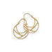 14 Karat Gold Plate Line Wire Design Hoop Earrings - Matador Diamond