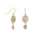 14 Karat Gold Plated Labradorite French Wire Earrings