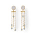 14 Karat Gold Plated Rainbow Moonstone Post Earrings