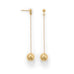 14 Karat Gold Plate Bead Drop Earrings