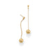 14 Karat Gold Plate Bead Drop Earrings - Matador Diamond