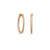 14 Karat Gold Plated Round In/Out CZ Hoop Earrings