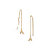 14 Karat Gold Plated Initial Threader Earrings (A-Z)