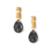 14 Karat Gold Plated Hematite and Quartz Drop Earrings