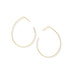 14 Karat Gold Plated Large Pear Outline Earrings