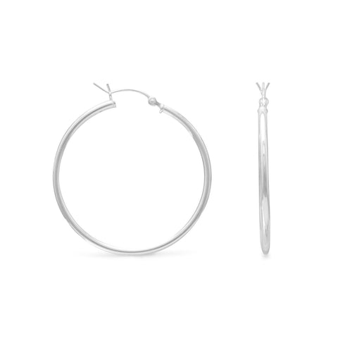 2mm x 35mm Click Hoop Earrings