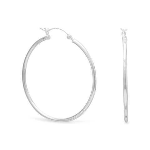 2mm x 40mm Click Hoop Earrings