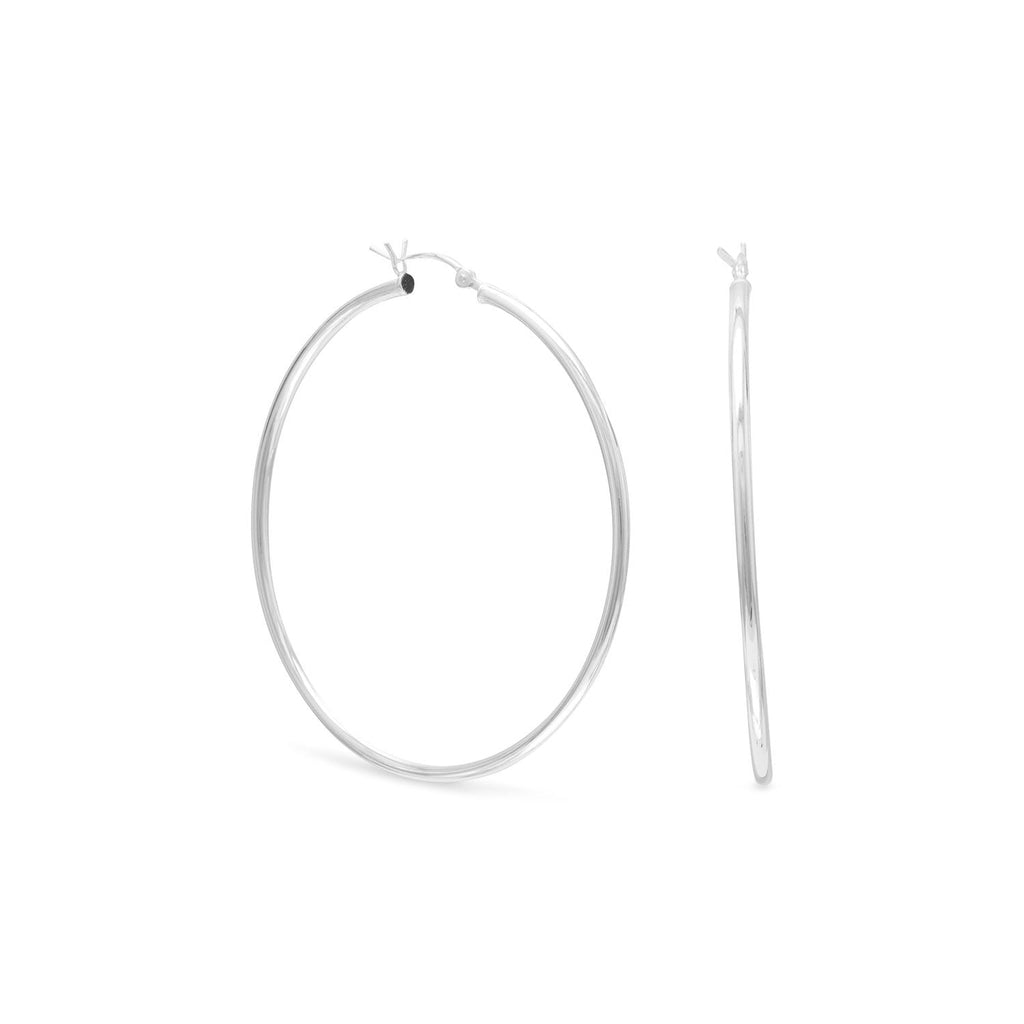 2mm x 50mm Click Hoop Earrings