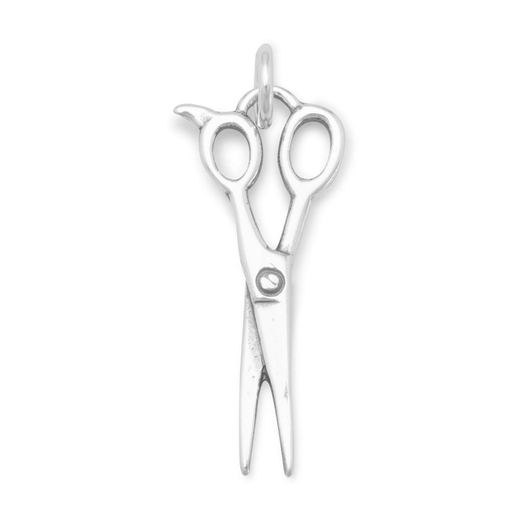 Oxidized 3D Scissors Charm