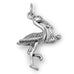 Oxidized 3D Stork with Baby Charm