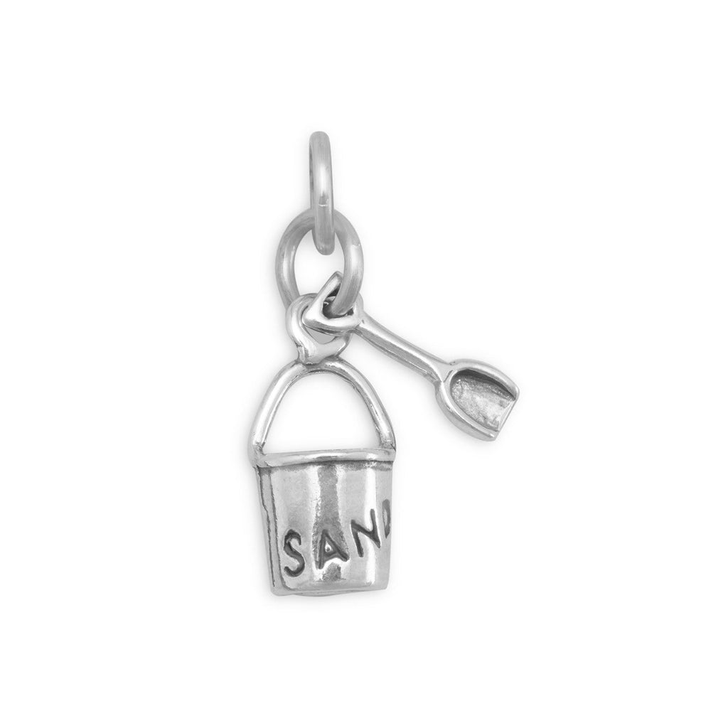 Oxidized 3D SAND Pail with Shovel Charm