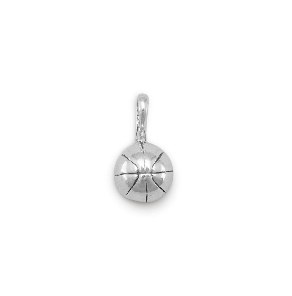 Oxidized 3D Small Basketball Charm