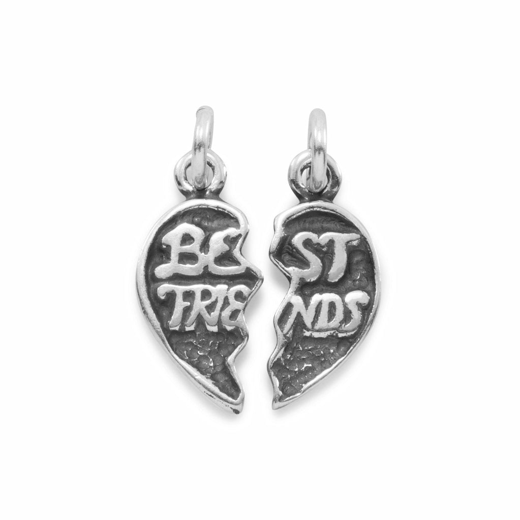 Oxidized Small Break-Away Best Friends Charm