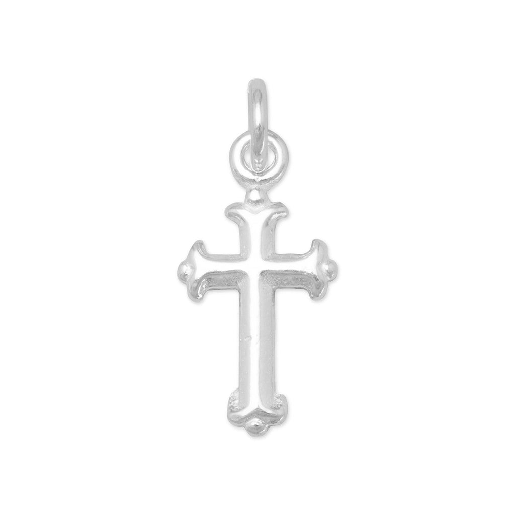 Polished Extra Small Silver Cross Charm