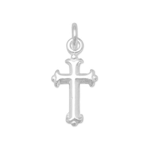 Polished Extra Small Silver Cross Charm