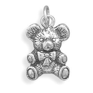 Oxidized Antique Teddy Bear Charm