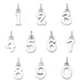 Oxidized Number Charms (0-9)